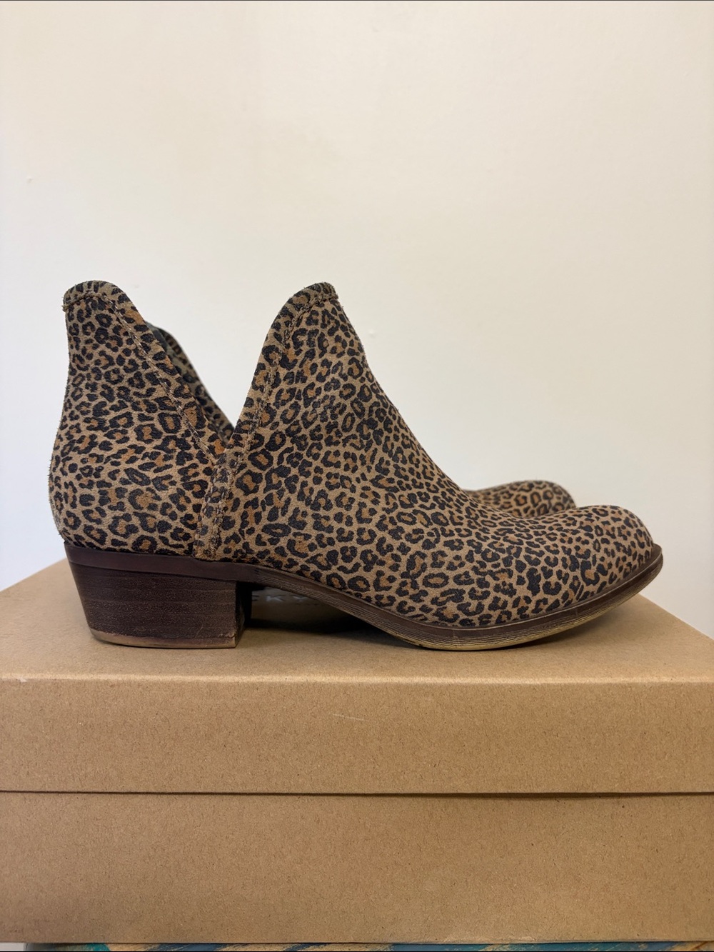 Lucky Brand Leopard Print Ankle Booties